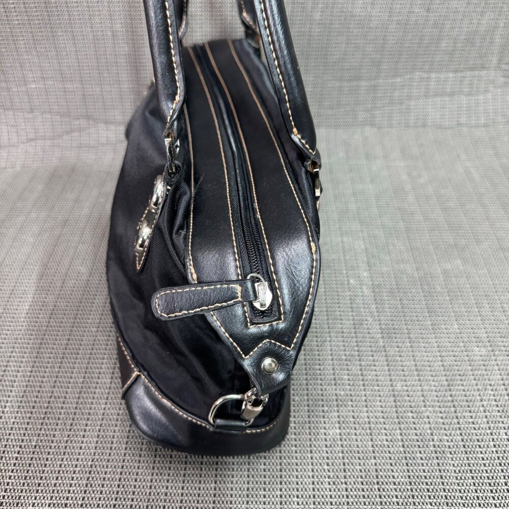 Etienne Aigner Black Shoulder Bag With Leather Accents & Silver Hardware - Picture 3 of 6